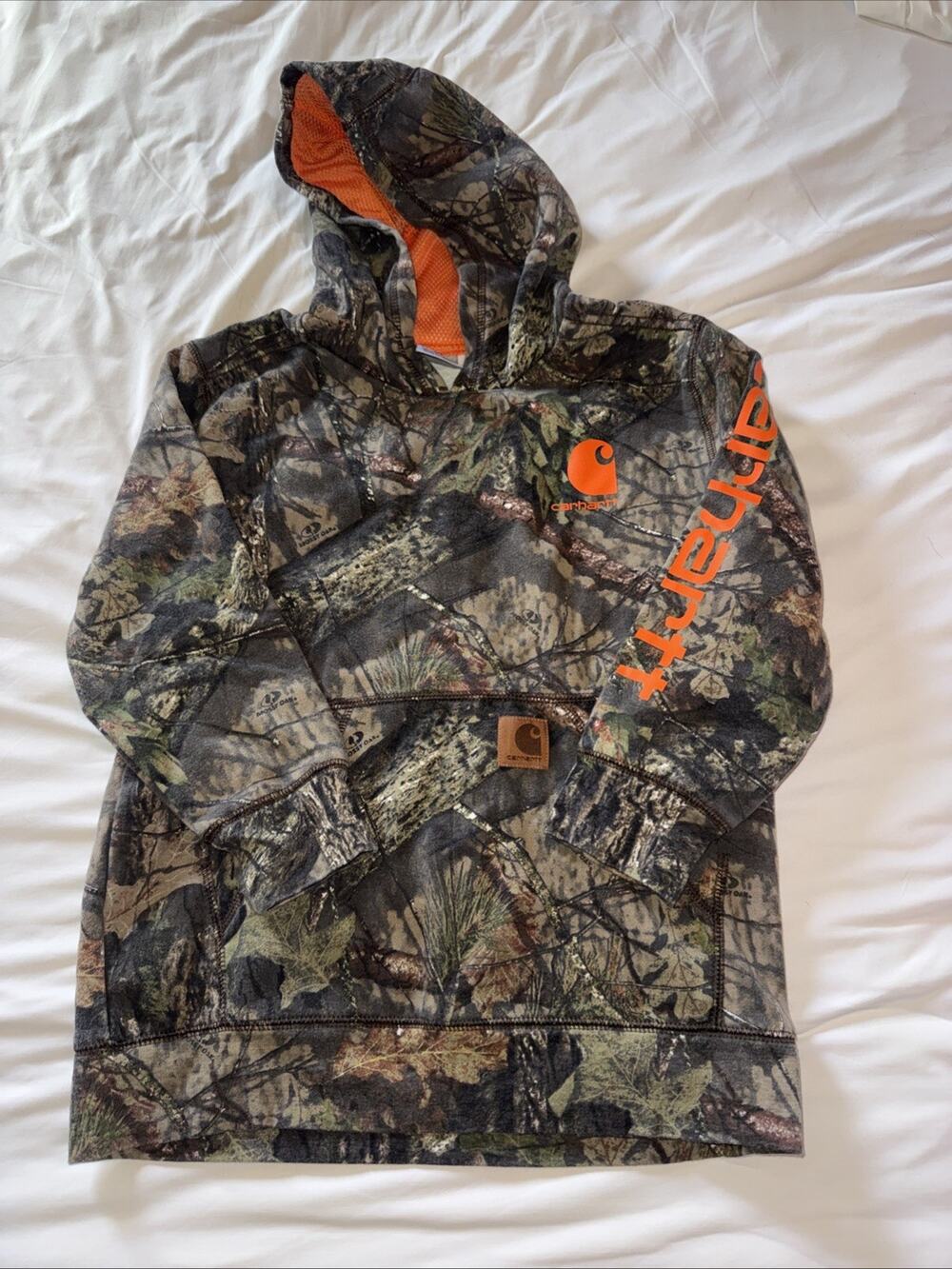 Carhartt Boy's Sm 8-10 Youth Mossy Oak Camo Pullover Hoodie Sweatshirt